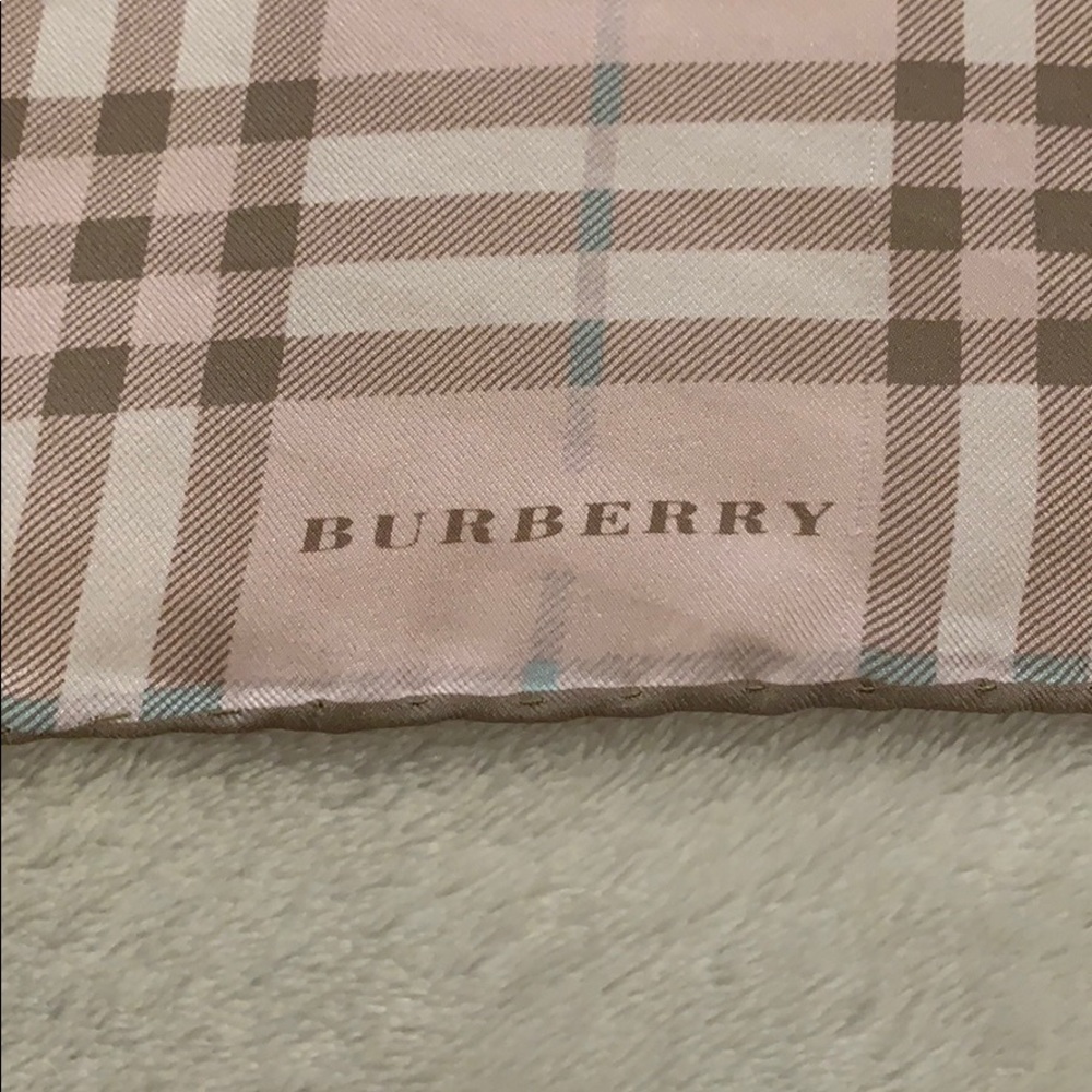 Burberry pink silk scarf